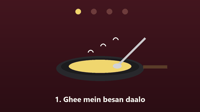 Besan ladoo steps